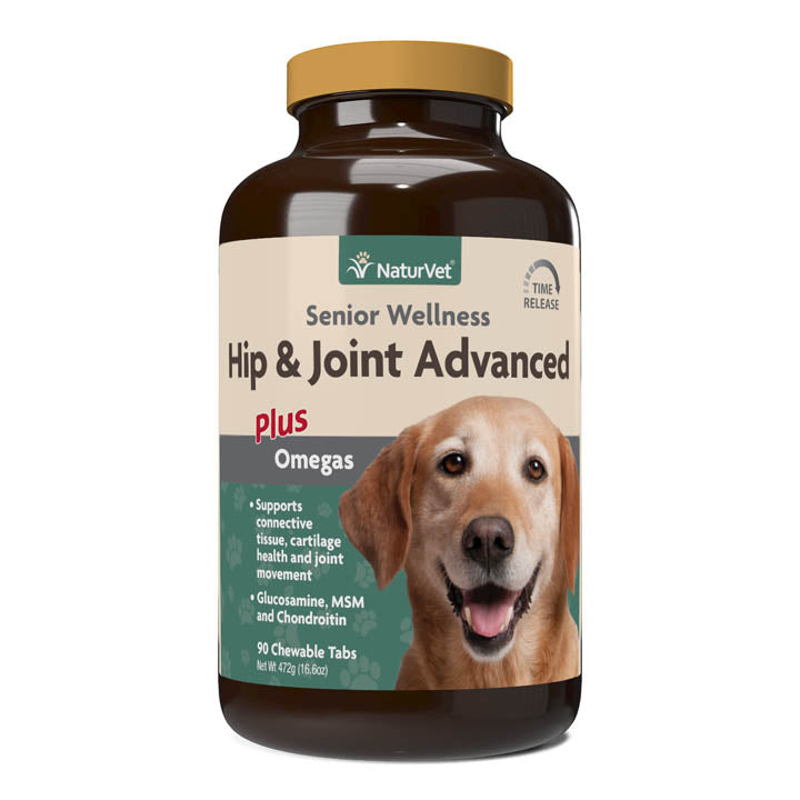 Naturvet Senior Hip & Joint Tabs TIME RELEASE Dog Supplements - 90 ct  