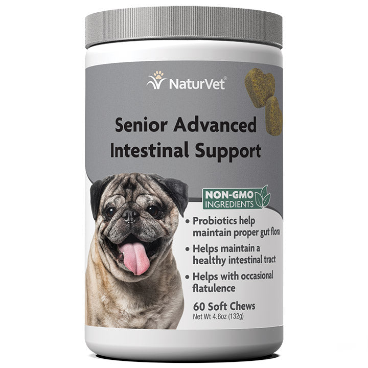 Naturvet Senior Intestinal Support Soft Chew Dog Supplements - 60 ct  