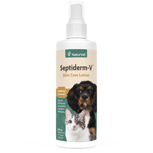Naturvet Septiderm V-Lotion Spray (Green Tree) Cat and Dog Supplements - 8 oz Bottle
