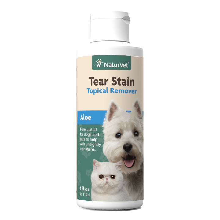 Naturvet Tear Stain Remover TOPICAL Cat and Dog Tear Stain Remover - 4 oz Bottle  