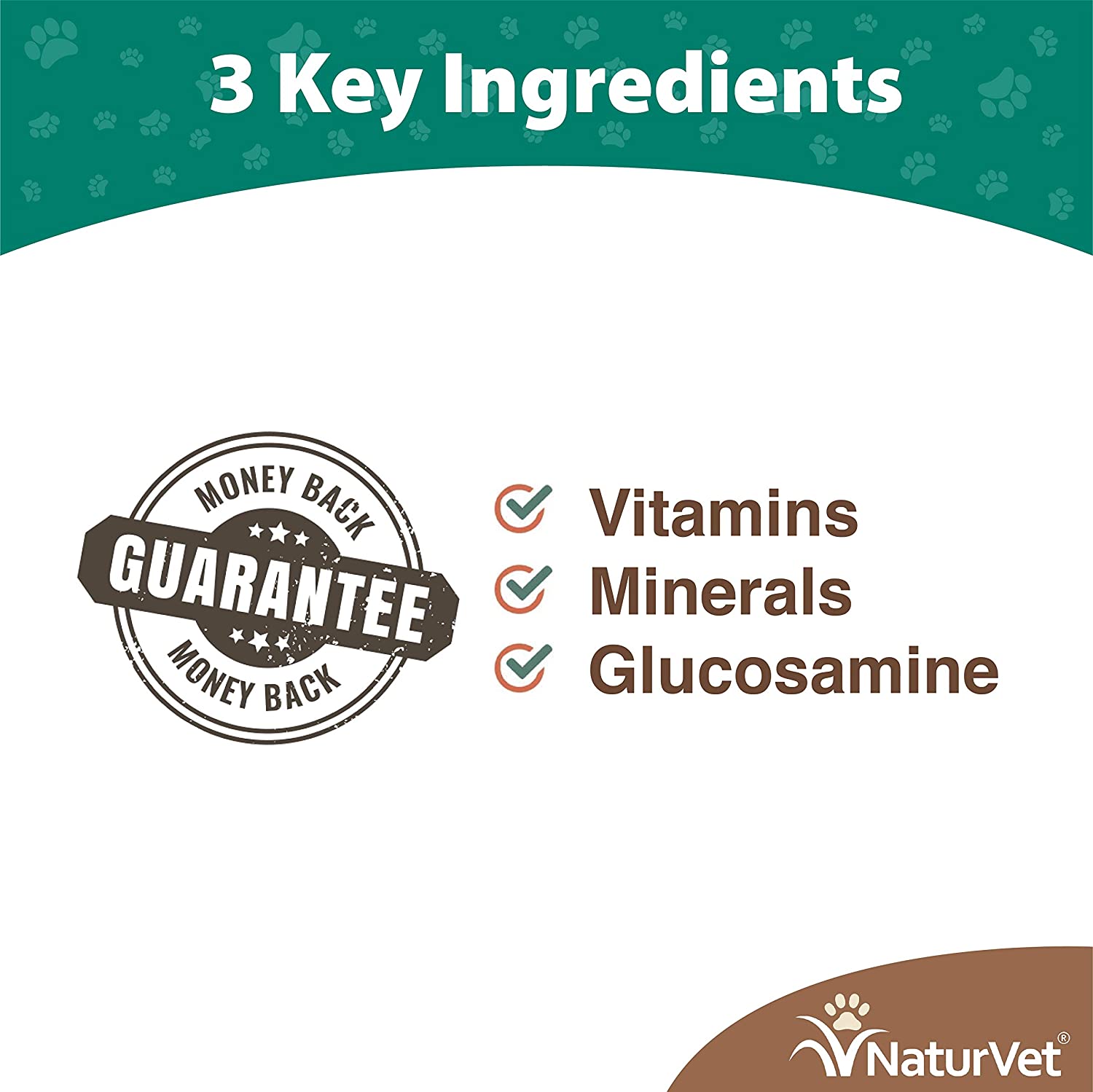 Naturvet Vita Pet SENIOR with Glucosamine Tablets Dog Supplements - 180 ct Bottle  