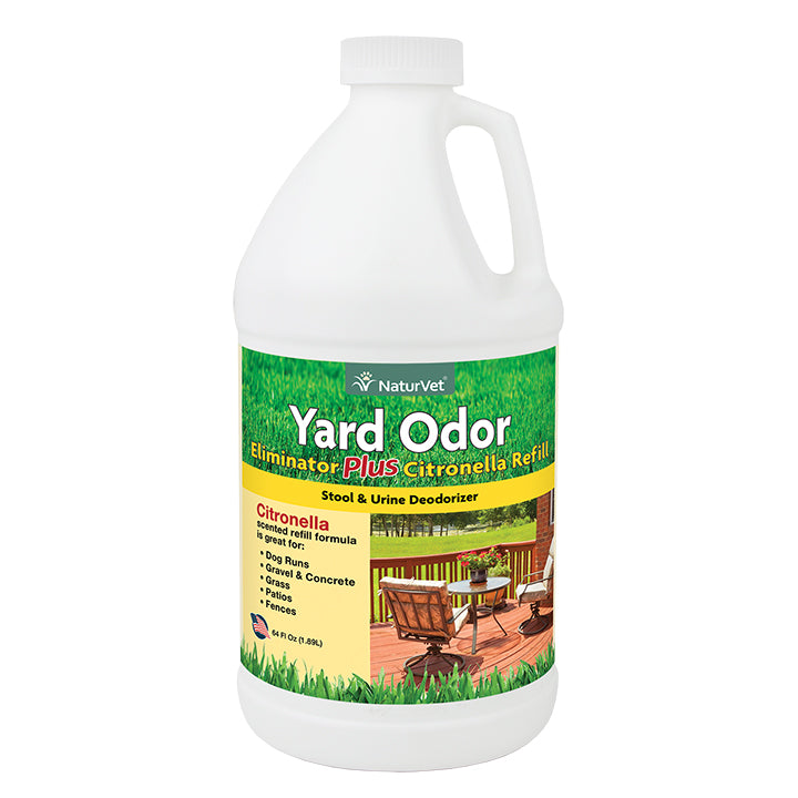 Naturvet Yard Odor Eliminator Plus Citronella Refill Dog and Cat Deodorizer - 64 oz Bottle  