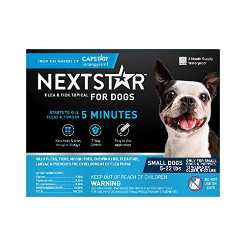 Nextstar Flea & Tick Topical for Dogs - 5 - 22 Lbs - 3 Count  