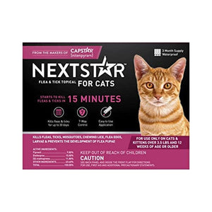 Nextstar Topical Flea and Tick for Cats - 3.5 Lbs - 3 Count