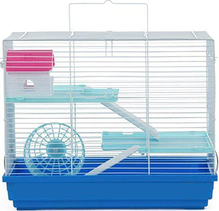 Nibbles A&E 3 Story Hamster/Gerbil Cage with House And Wheel - 18 X 11 X 14 In - 2 Pack