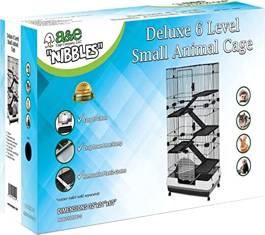 Nibbles Deluxe 6 Level Small Animal Cage - 32 X 21 X 60 In  