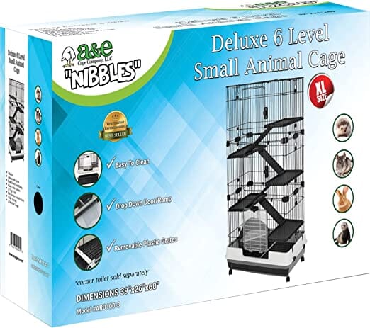 Nibbles Deluxe 6 Level Small Animal Cage - 39 X 26 X 60 In  