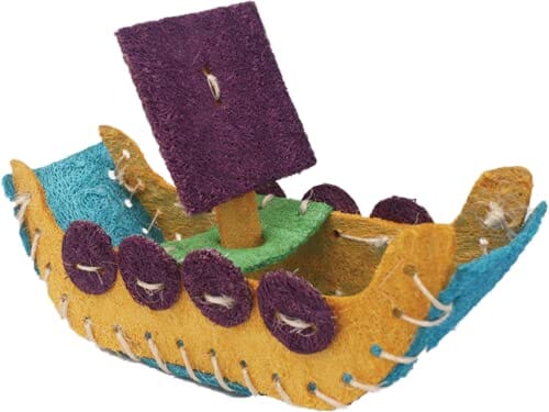 Nibbles Loofah Boat Chew Small Animal Chewy Treats - Small