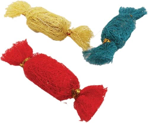 Nibbles Loofah Candies Chews Small Animal Chew Toy - Small - 3 Pack  