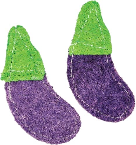 Nibbles Loofah Eggplants Chews Small Animal Chewy Treats - Small - 2 Pack  