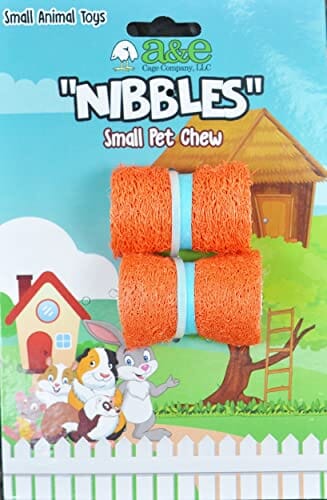 Nibbles Loofah Sushi Rolls Chews Small Animal Chewy Treats - Small - 2 Pack  