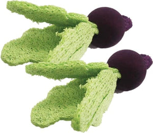 Nibbles Loofah Turnips Chews Small Animal Chew Toy - Small - 2 Pack