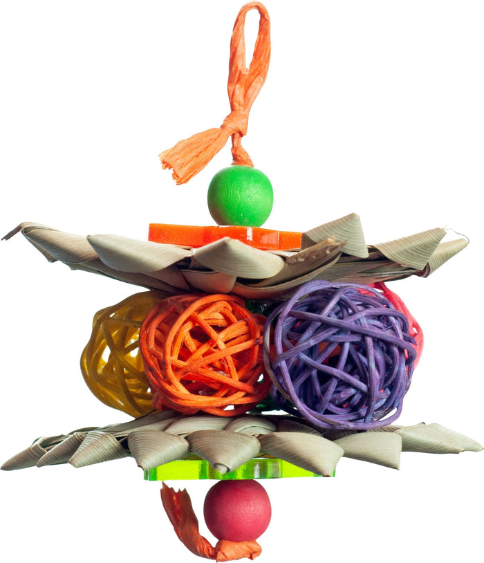 Nibbles Palm Star Stack Small Animal Chew Toy with Vine Balls