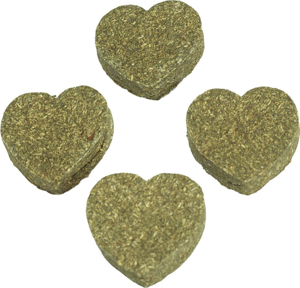 Nibbles Timothy Hay Heart Chews Bites Small Animal Chewy Treats - 4 Pack  