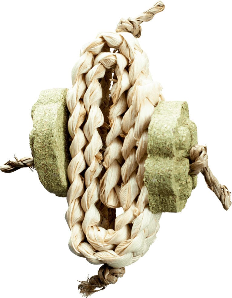 Nibbles Timothy Hay Rope with Shreddable Hay Grass Small Animal Chew Toy  