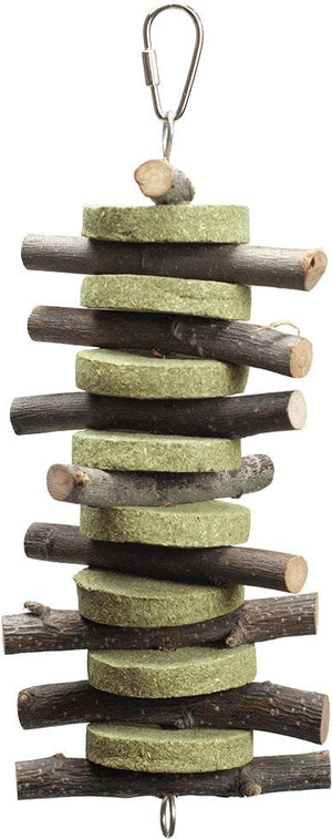 Nibbles Timothy Hay Stack Chews with Wood Sticks Small Animal Chewy Treats - Large