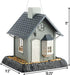 North States Village Collection Bayside Cottage Plastic Hopper Wild Bird Feeder - Gray/Blue - 5 Lbs Cap  