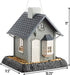 North States Village Collection Bayside Cottage Plastic Hopper Wild Bird Feeder - Gray/Blue - 5 Lbs Cap  