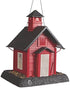 North States Village Collection School House Plastic Hopper Wild Bird Feeder - Red - 5 Lbs Cap  