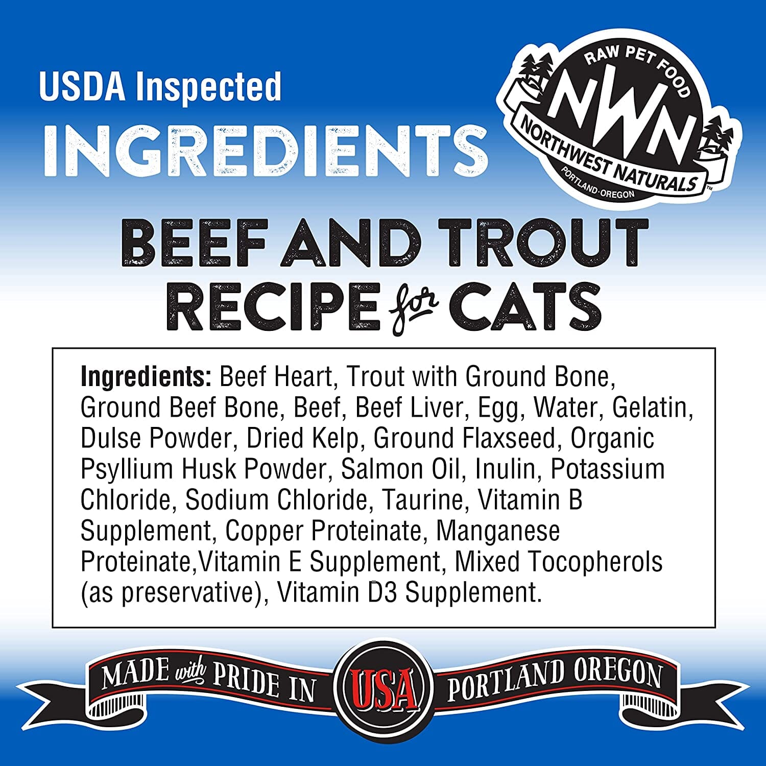 Northwest Naturals Beef & Trout Cat Recipe Freeze-Dried Cat Treats - 11 Oz Bag  