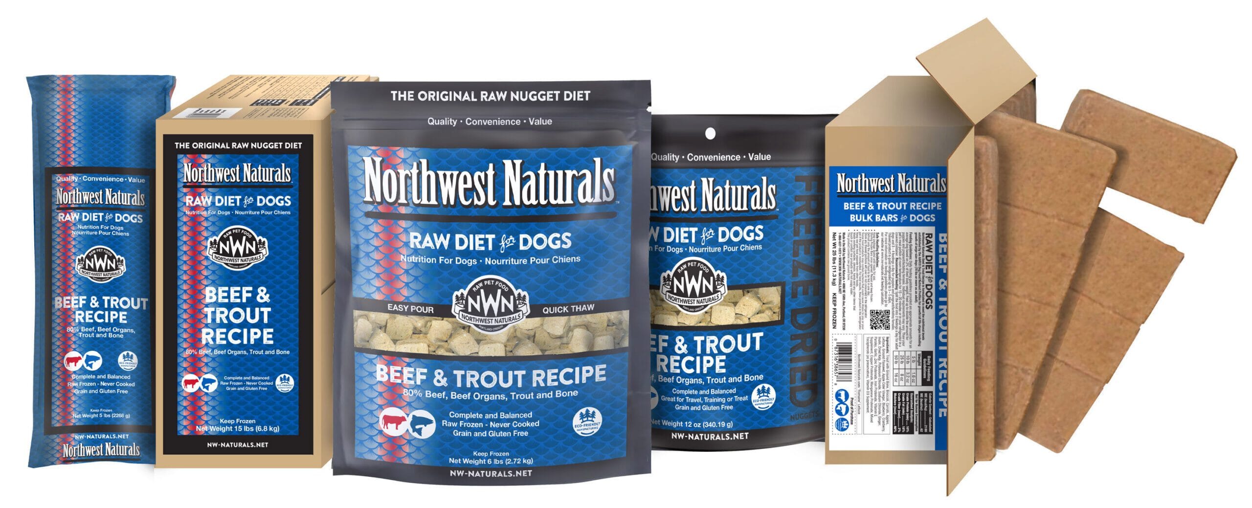 Northwest Naturals Beef & Trout Nuggets Freeze-Dried Dog Treats - 28 Oz Bag  