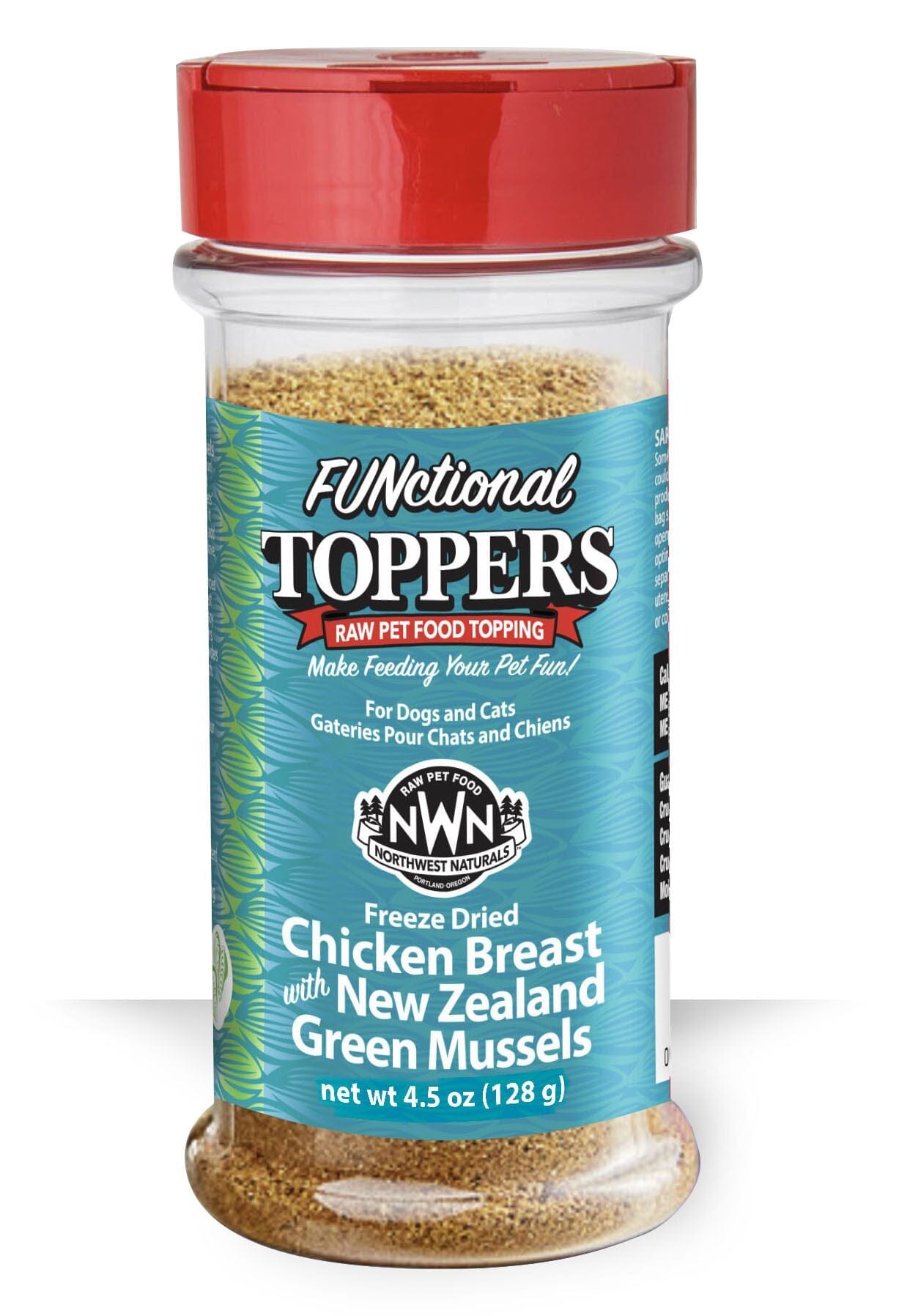 Northwest Naturals Chicken Breast with New Zealand Green Mussels Cat and Dog Food Toppers - 4.5 Oz Bottle  