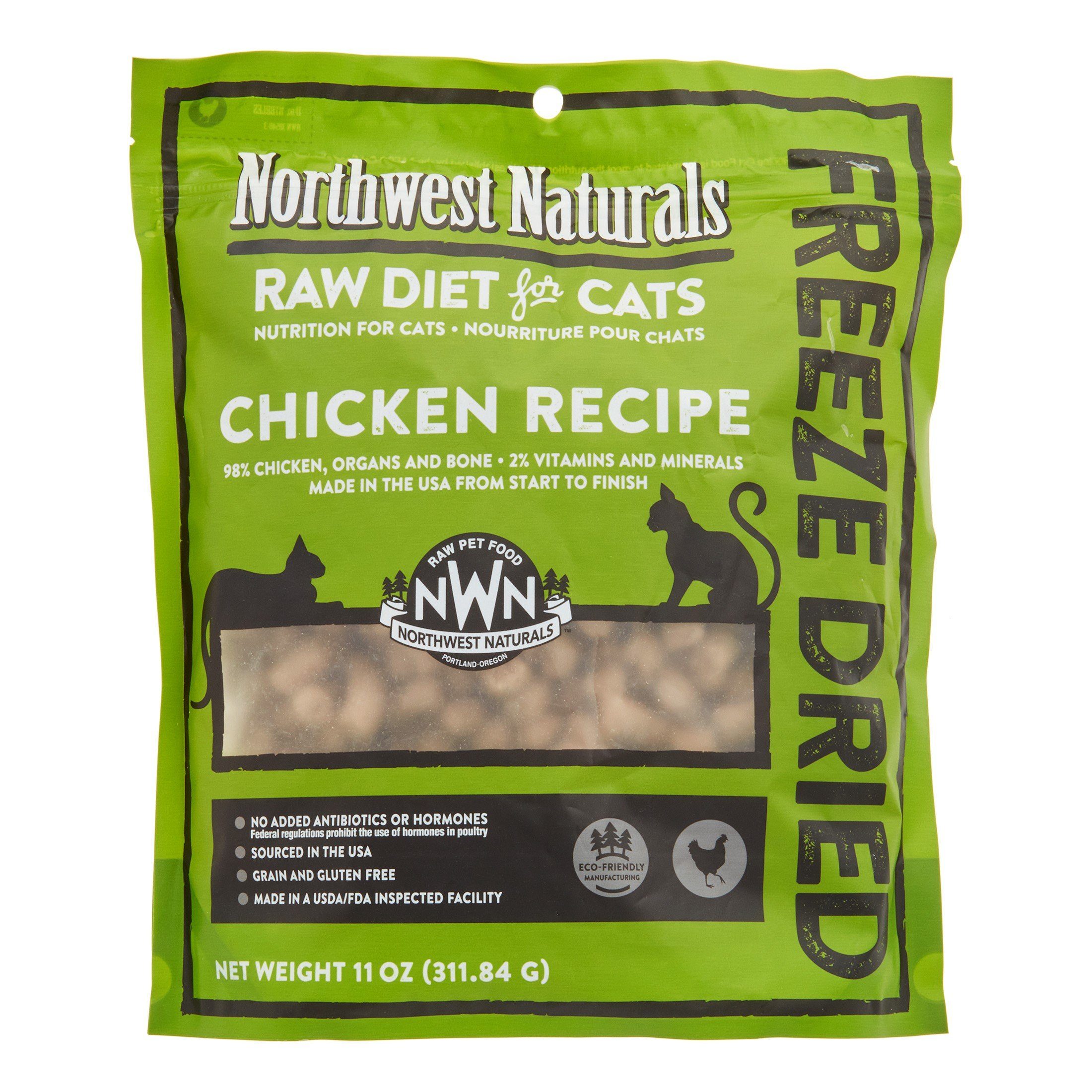 Northwest Naturals Freeze Dried Chicken Cat Recipe Freeze-Dried Cat Treats - 11 oz Bag  