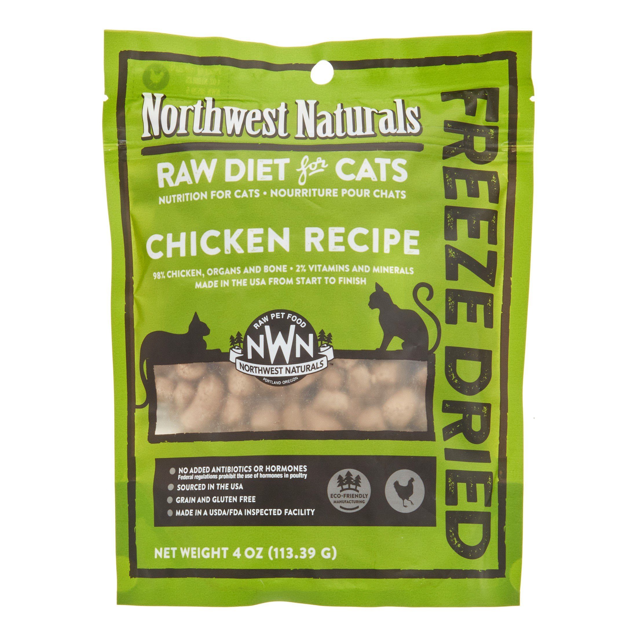 Northwest Naturals Freeze Dried Chicken Cat Recipe Freeze-Dried Cat Treats - 4 oz Bag  