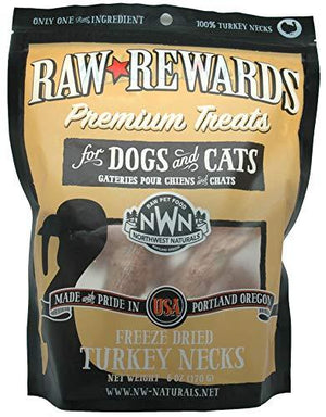 Northwest Naturals Freeze Dried Raw Turkey Neck Freeze-Dried Cat and Dog Treats - 4 cou...