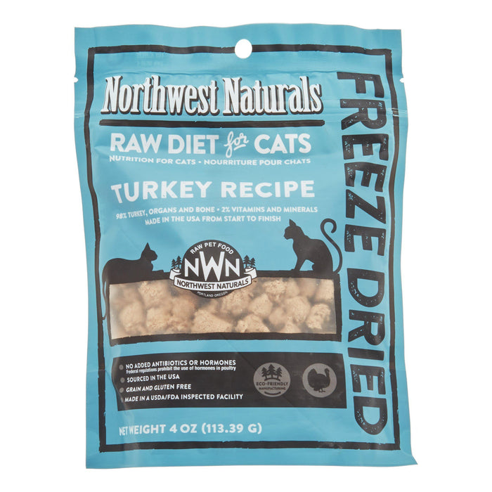 Northwest Naturals Freeze Dried Turkey Cat Recipe Freeze-Dried Cat Treats - 4 oz Bag