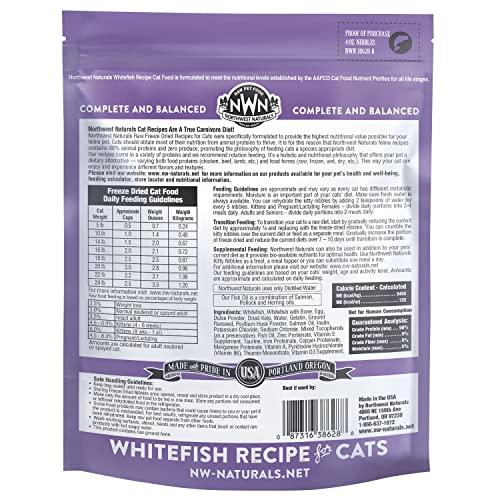 Northwest Naturals Freeze Dried Whitefish Cat Recipe Freeze-Dried Cat Treats - 4 oz Bag  