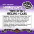 Northwest Naturals Freeze Dried Whitefish Cat Recipe Freeze-Dried Cat Treats - 4 oz Bag  