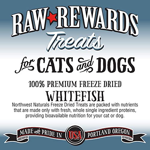 Northwest Naturals Freeze Dried Whitefish Freeze-Dried Cat and Dog Treats - 10 oz Bag  