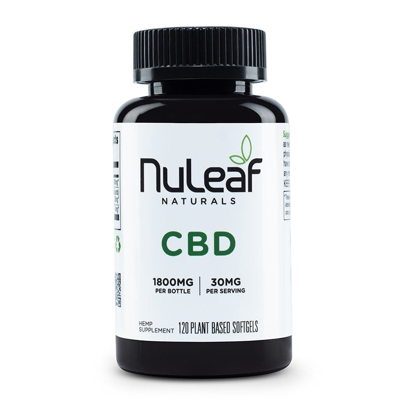 Nuleaf Naturals 1800mg Full Spectrum CBD Soft Gels Cat and Dog Supplement - 120 ct Bott...
