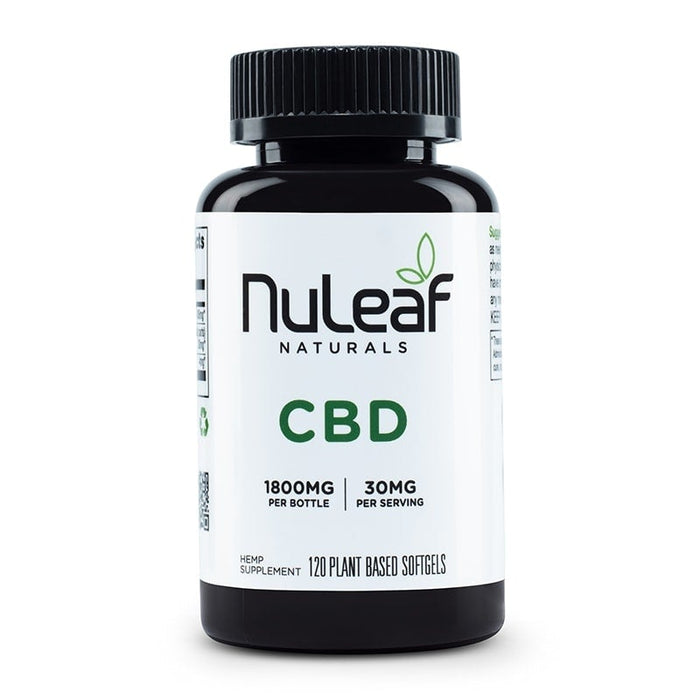 Nuleaf Naturals 1800mg Full Spectrum CBD Soft Gels Cat and Dog Supplement - 120 ct Bottle