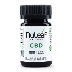 Nuleaf Naturals 300mg Full Spectrum CBD Soft Gels Cat and Dog Supplement - 20 ct Bottle