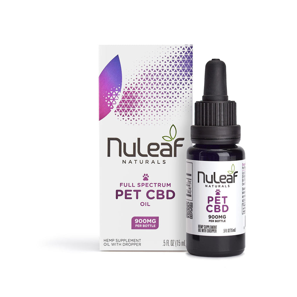 Nuleaf Naturals 900mg Full Spectrum CBD Oil Cat and Dog Supplements - (15ml) .5 Fl Oz D...