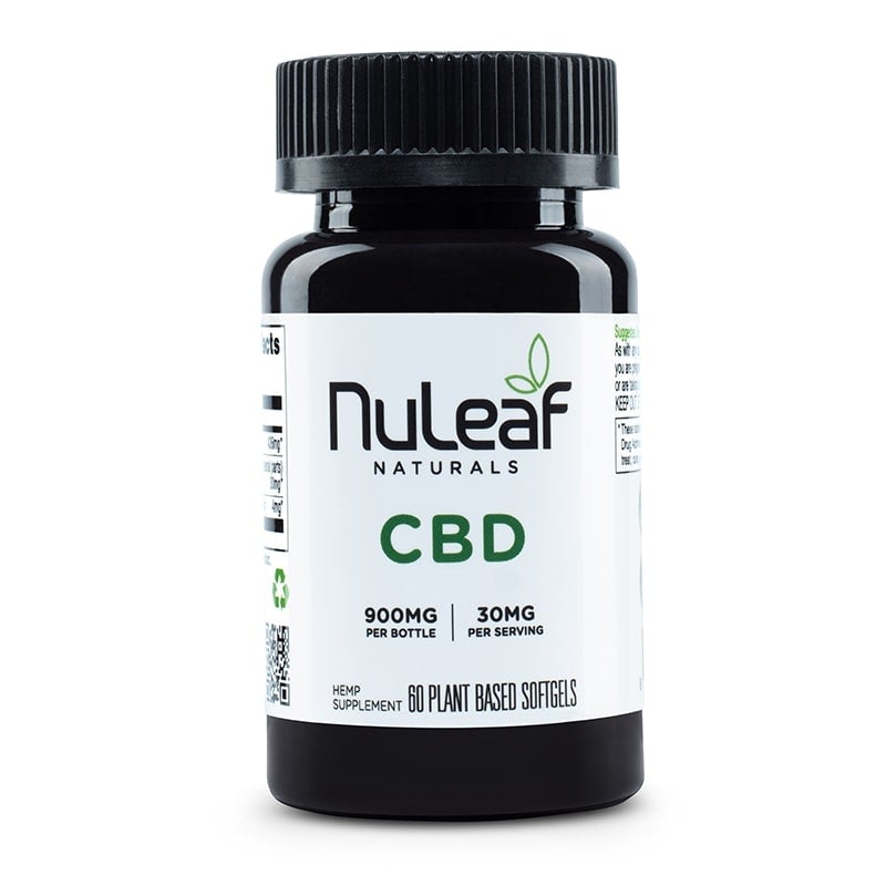 Nuleaf Naturals 900mg Full Spectrum CBD Soft Gels Cat and Dog Supplement - 60 ct Bottle  