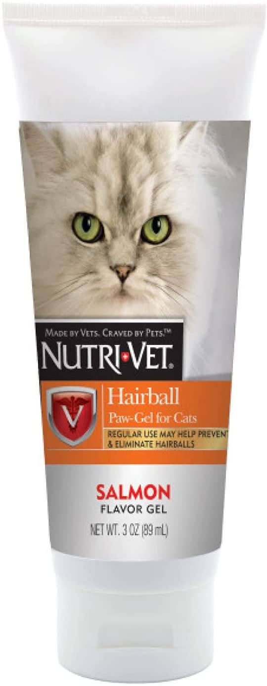 NutriVet Cat Hairball Relief PawGel Salmon Flavor 3 oz Tube Pet Life