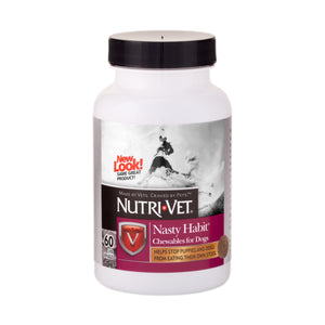 Nutri-Vet Digestion and Bladder Control Nasty Habit Chewables Dog Supplements - 60 ct B...
