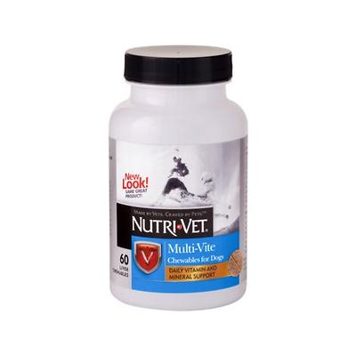 Nutri-Vet Multi-Vite Chewables Dog Vitamins - 60 ct Bottle  