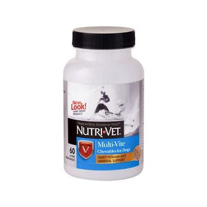 Nutri-Vet Multi-Vite Chewables Dog Vitamins - 60 ct Bottle