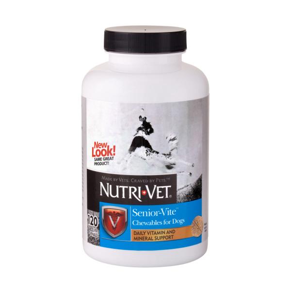 Nutri-Vet Senior-Vite Chewables Dog Vitamins - 120 ct Bottle  