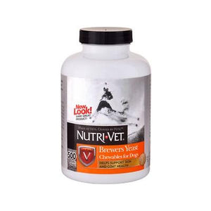 Nutri-Vet Skin and Coat Brewers Yeast with Garlic Chewables Dog Supplements - 500 ct Bo...