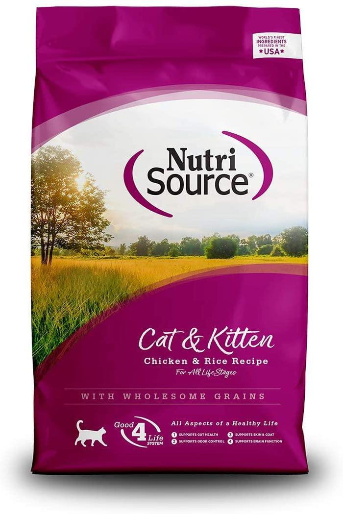 Nutrisource Cat & Kitten Chicken & Rice (5 per bale) Dry Cat Food - 6.6 lb Bag