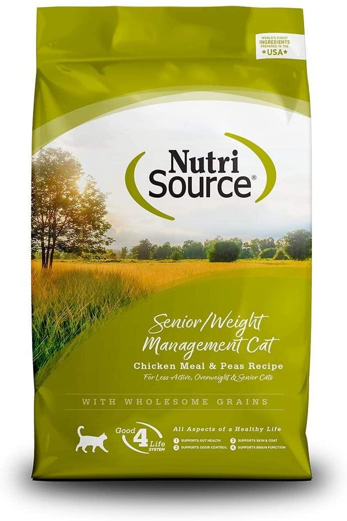 Nutrisource Cat Senior Weight Mgt Chicken & Rice Dry Cat Food - 16 lb Bag