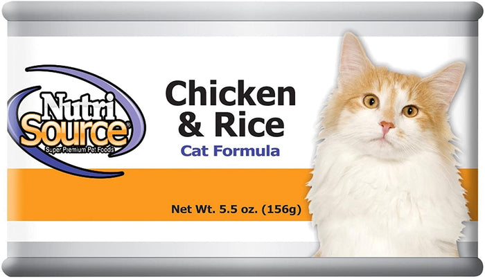 Nutrisource Chicken & Rice Cat Canned Canned Cat Food - 5.5 oz - Case of 12