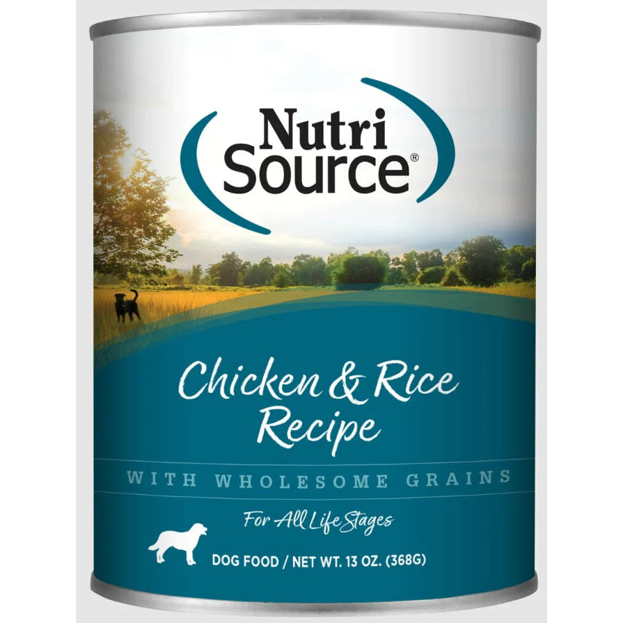 Nutrisource Chicken & Rice Dog Canned Canned Dog Food - 13 oz - Case of 12  