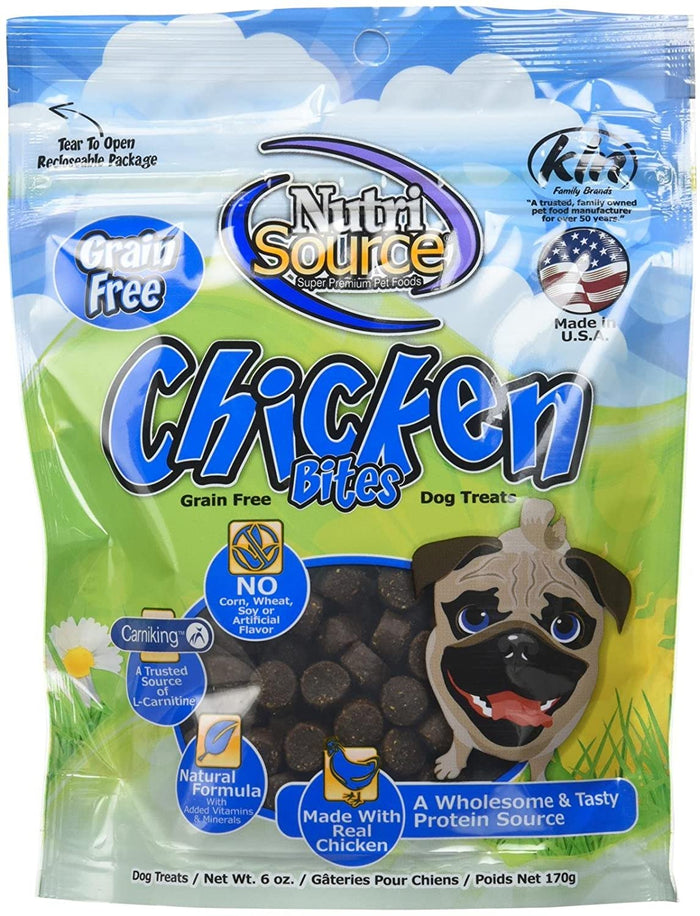 Nutrisource Grain Free Chicken Soft and Chew Dog Treats - 6 oz