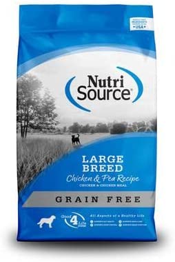 Nutrisource Grain Free Large Breed Chicken & Pea Dry Dog Food - 30 lb Bag